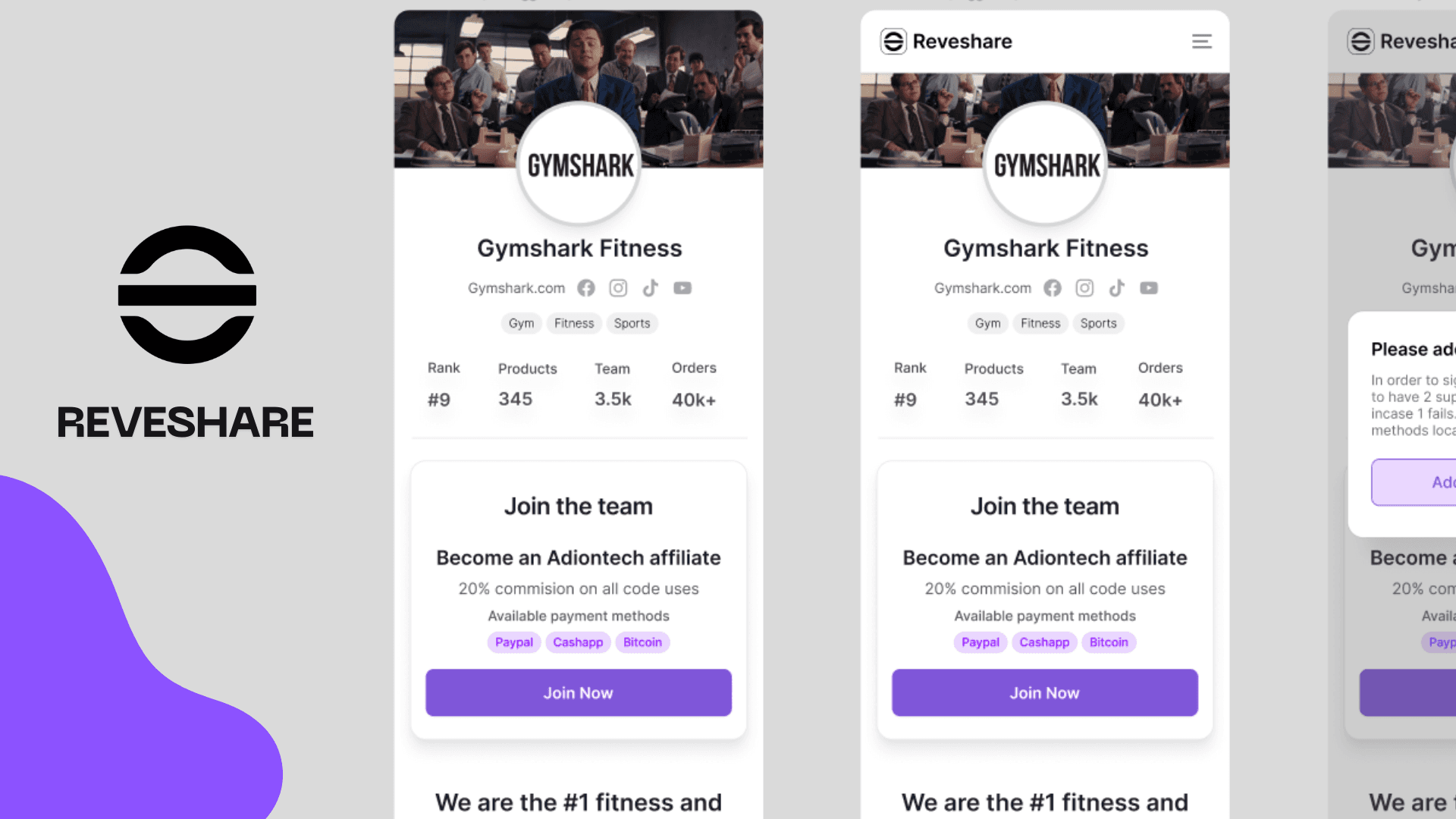 Reveshare: Affiliate Management & Commission Tracking Platform screenshot 2